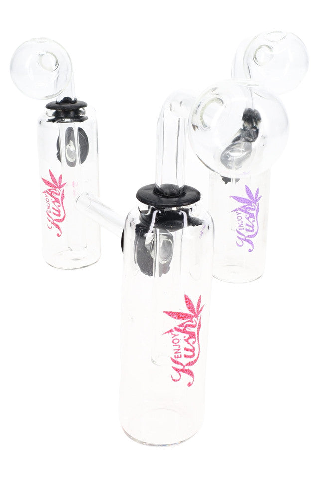 3" Clear Glass Bottle Oil Burner Rig