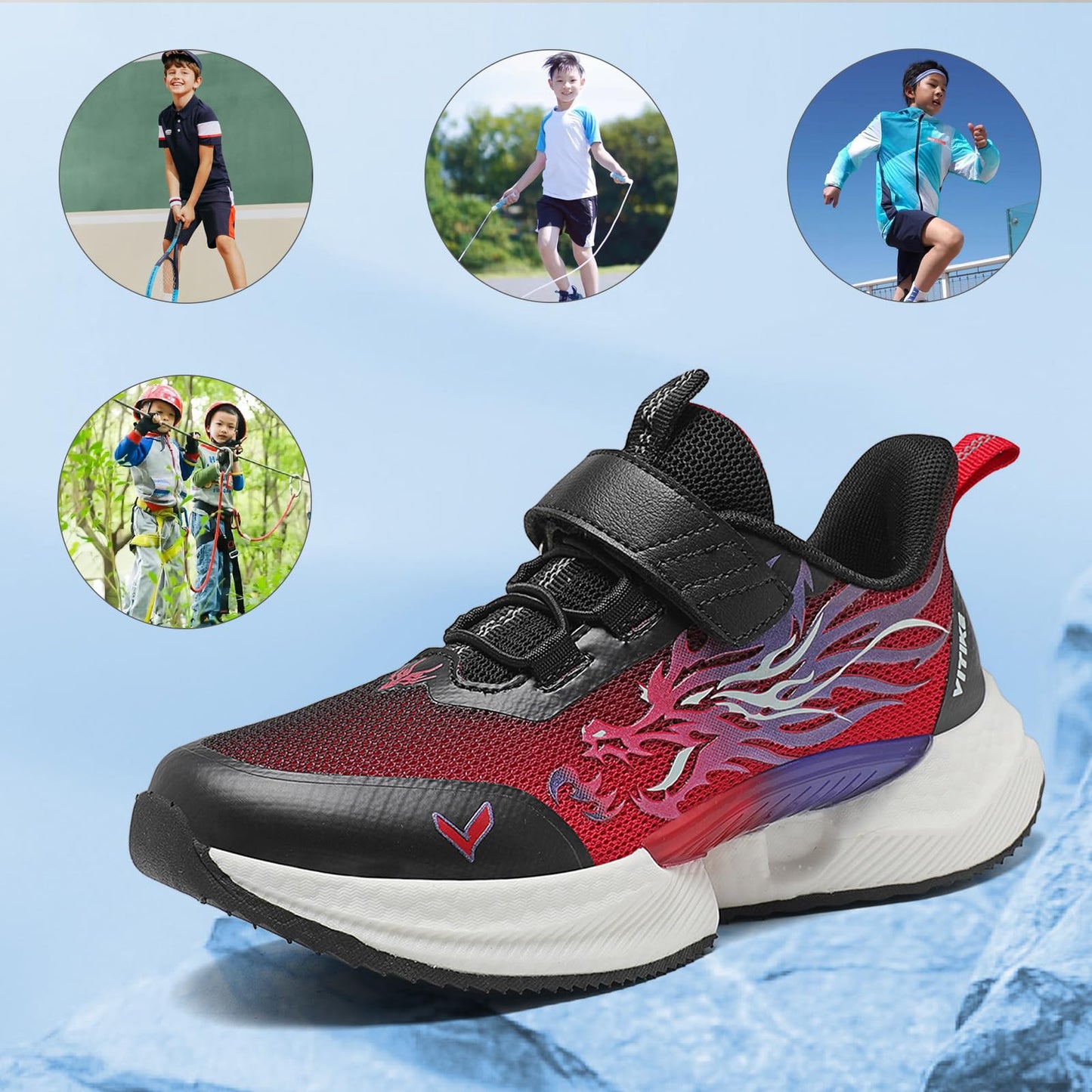 VITUOFLY Boys Sneakers Kids Running Shoes