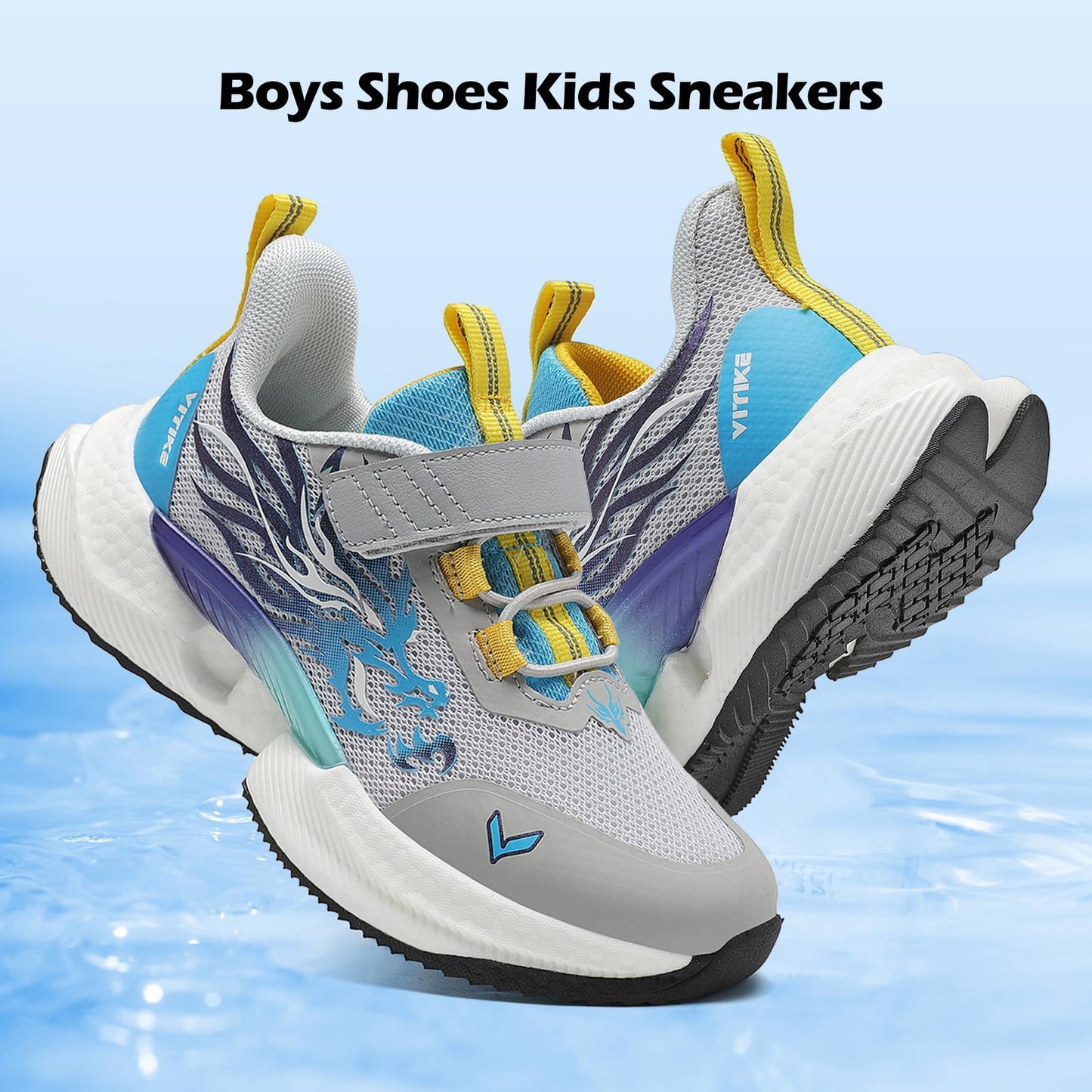 VITUOFLY Boys Sneakers Kids Running Shoes