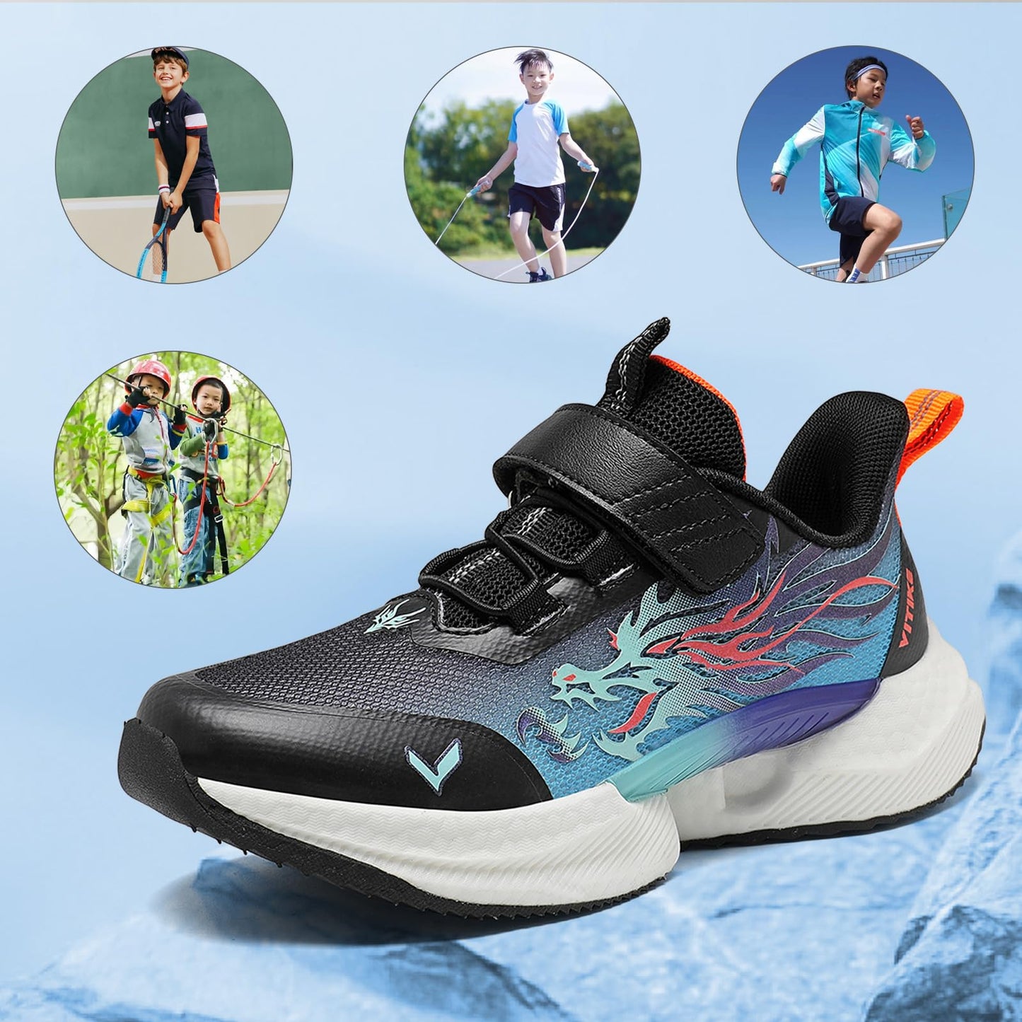 VITUOFLY Boys Sneakers Kids Running Shoes