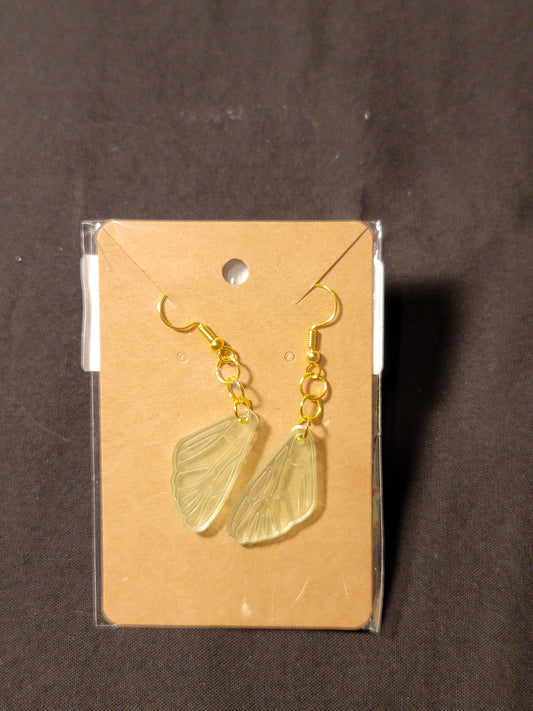 Small Green Wings Earrings