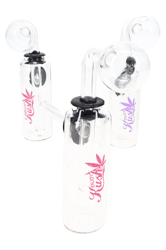 3" Clear Glass Bottle Oil Burner Rig