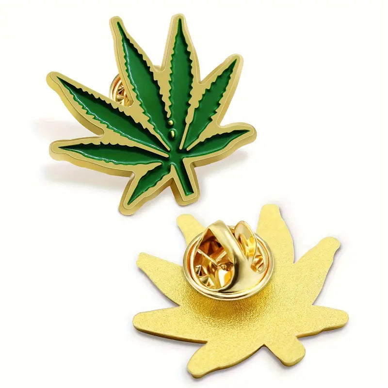 Green Leaf Brooch Lapel Pin