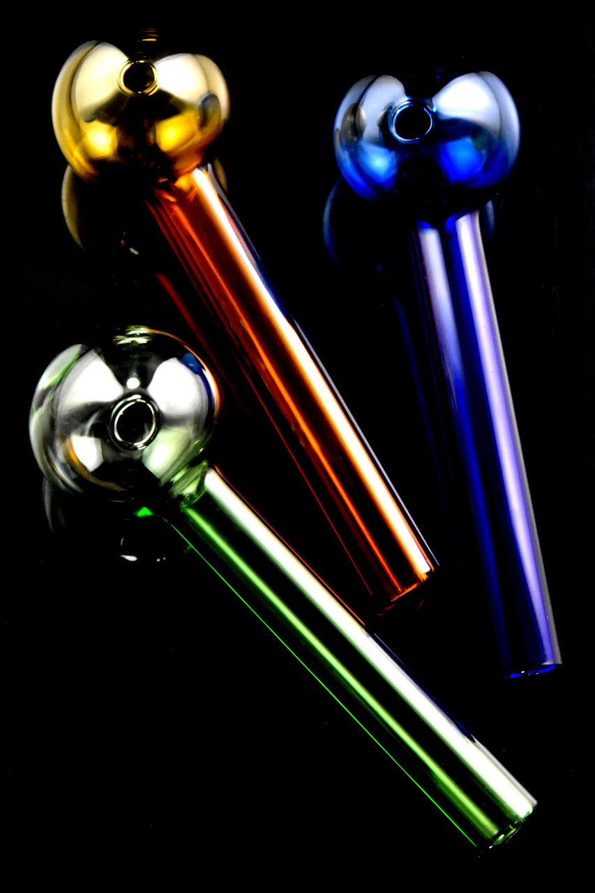 Thick Colored Glass Straight Oil Burner Pipe