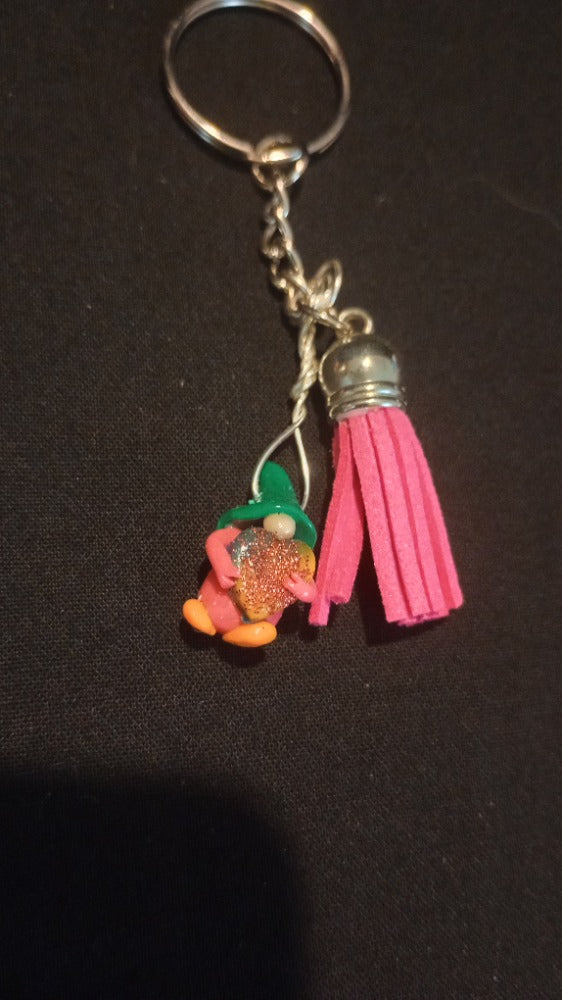 Handcrafted Gnome Keychain