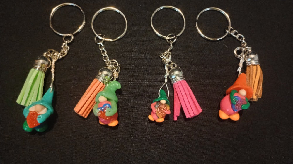 Handcrafted Gnome Keychain