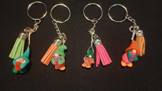 Handcrafted Gnome Keychain