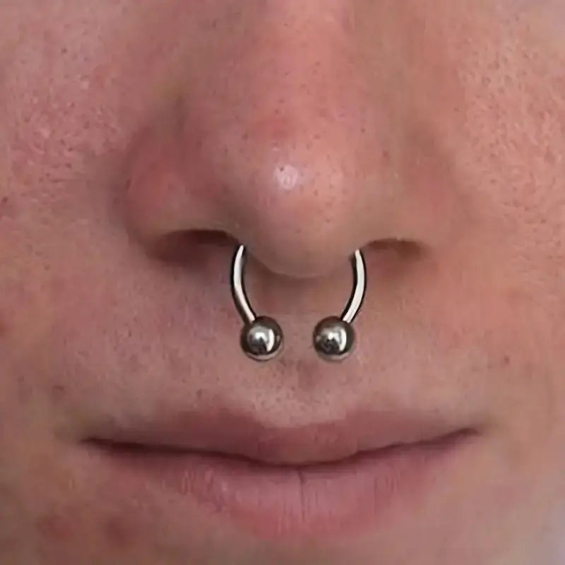 4pcs 16 gauge septum nose rings stainless steel