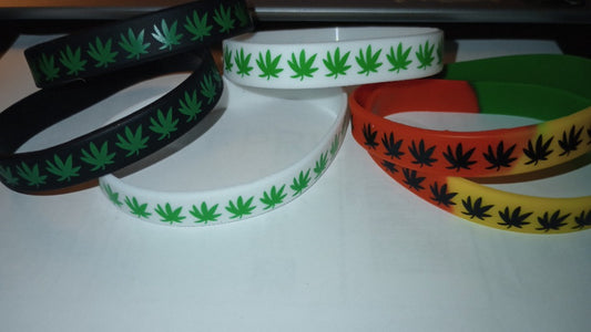 Silicone Leaf Wristbands